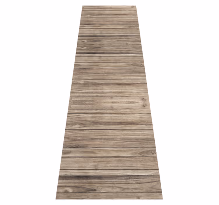 Alfombra vinílica dormitorio tablones de madera gris rústica - TenVinilo
