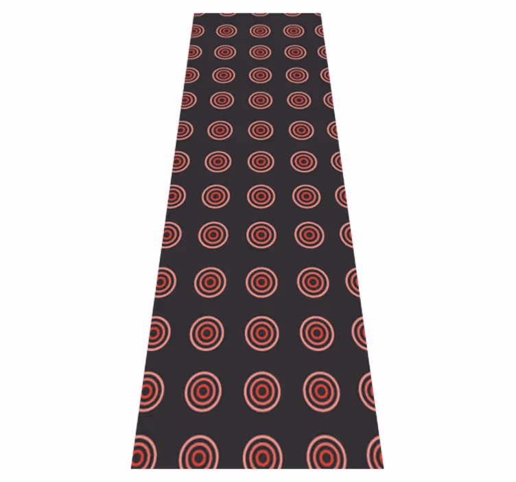 Alfombra vinílica dormitorio patrón geométrico rojo - TenVinilo
