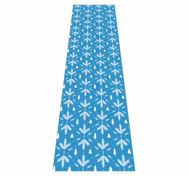 Alfombra vinílica dormitorio estilo nórdico folk azul - TenVinilo