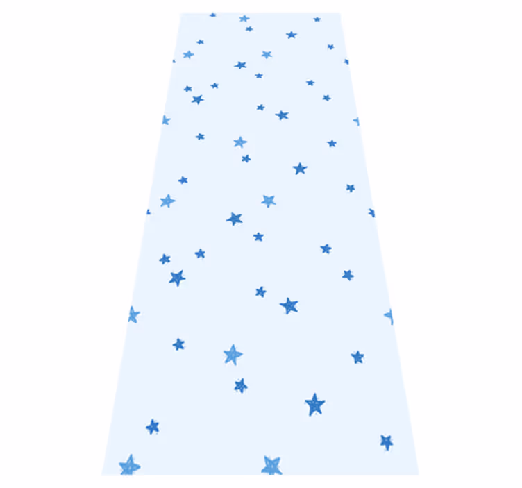 Alfombra vinílica nórdica patrón estrellas azules pastel - TenVinilo