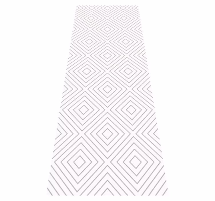 Alfombra vinílica nórdica blanco con cuadros grises - TenVinilo