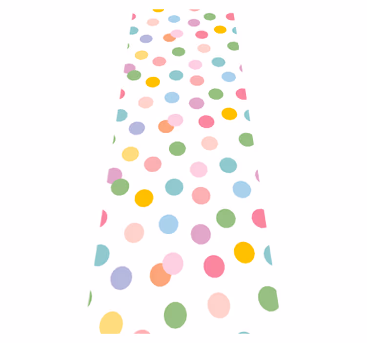 Alfombra vinílica nórdica con puntos de colores - TenVinilo