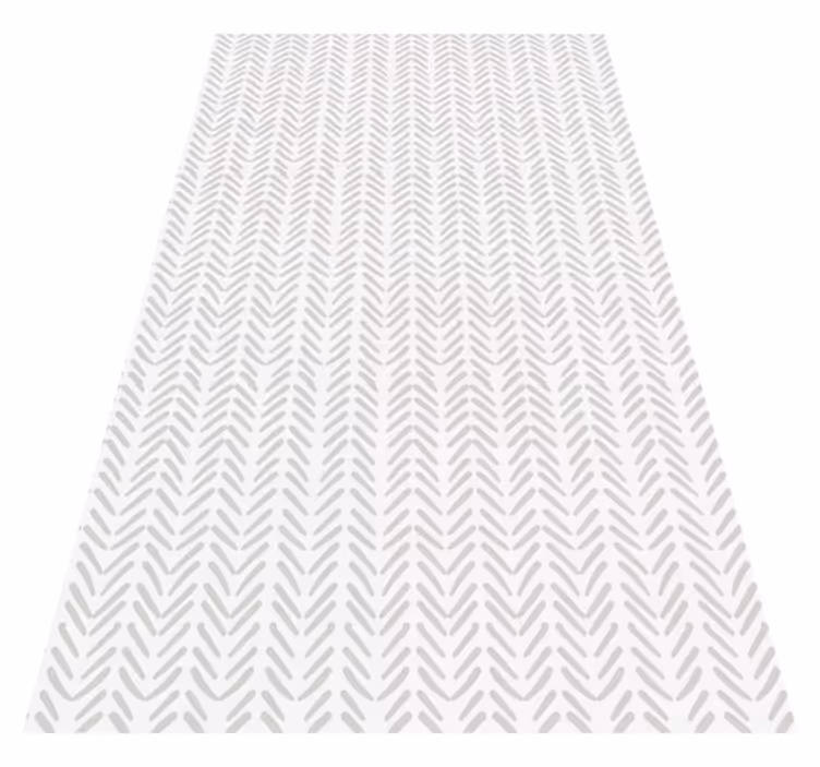 Alfombra vinílica nórdica líneas zig zag abstractas grises - TenVinilo