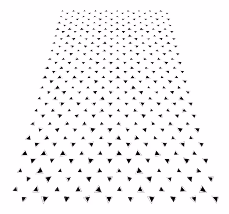 Alfombra vinílica nórdica triángulos 3d en negro y gris - TenVinilo