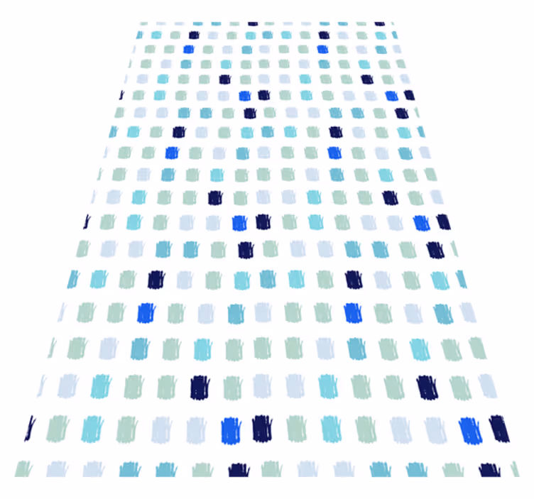 Alfombra vinílica nórdica pinceladas en azules - TenVinilo