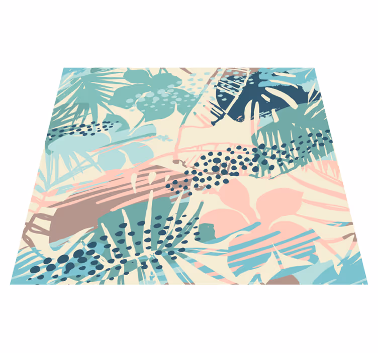 Alfombra vinílica naturaleza diseño tropical de plantas - TenVinilo