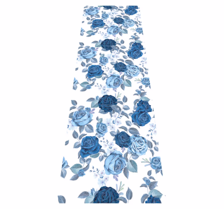Alfombra vinílica naturaleza diseño azul y salvaje - TenVinilo