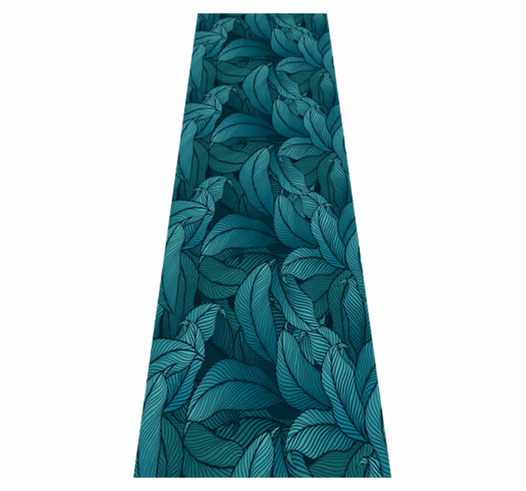 Alfombra vinílica naturaleza hojas verdes oscuras - TenVinilo
