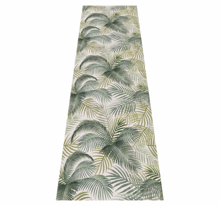 Alfombra vinílica naturaleza hojas verdes silvestres - TenVinilo