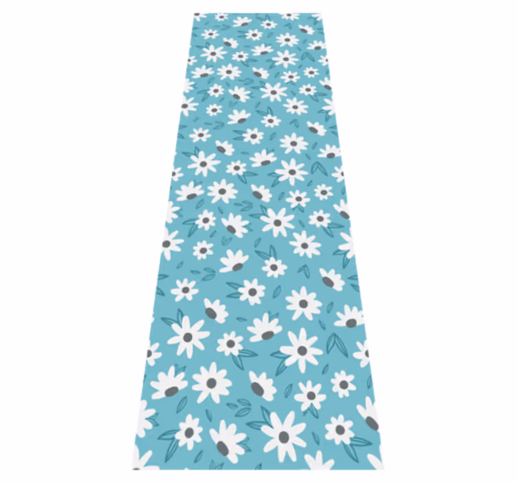 Alfombra vinílica naturaleza flores abuela chic - TenVinilo