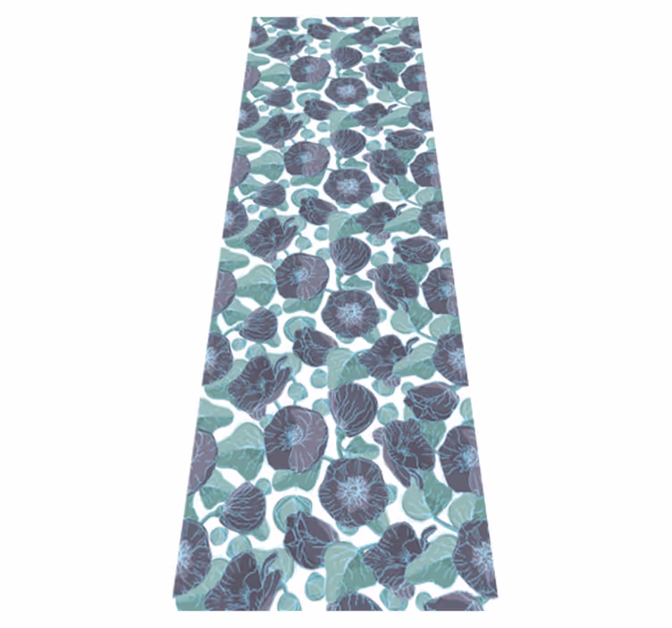 Alfombra vinílica naturaleza flores mallow - TenVinilo