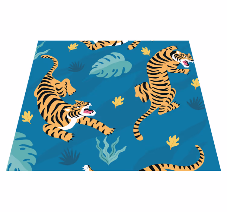 Aflombra vinílica animales papel tapiz tigres - TenVinilo