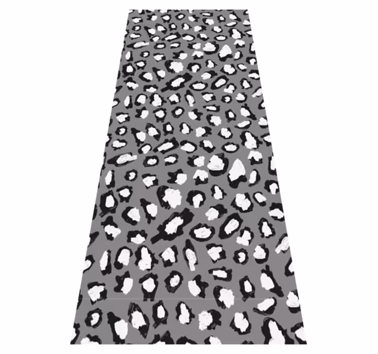 Aflombra vinílica animales estampado leopardo gris y blanco - TenVinilo