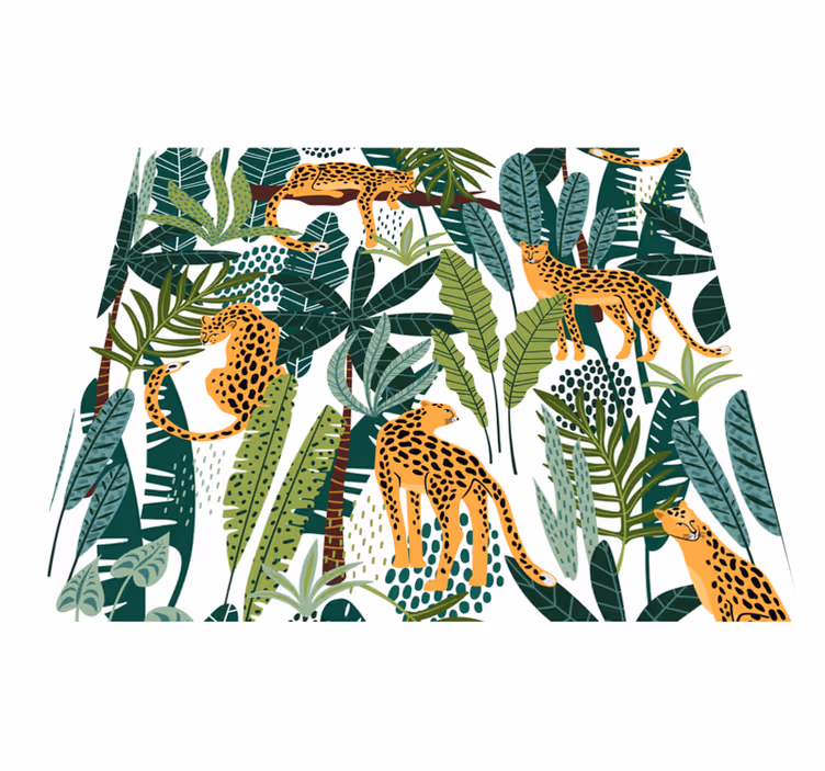 Aflombra vinílica animales patrón tropical - TenVinilo