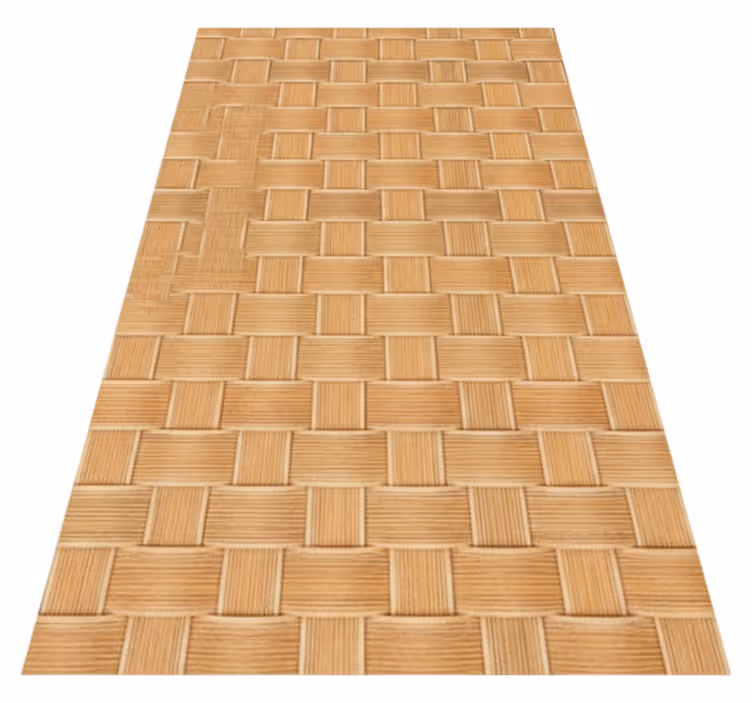 Alfombra vinílica imitación mimbre natural - TenVinilo