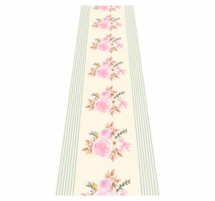 Alfombra vinílica vintage estampado floral provincial - TenVinilo