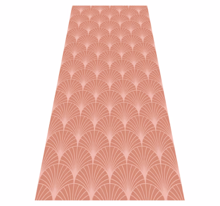 Alfombra vinílica vintage patrón de palmeras rosa oro - TenVinilo