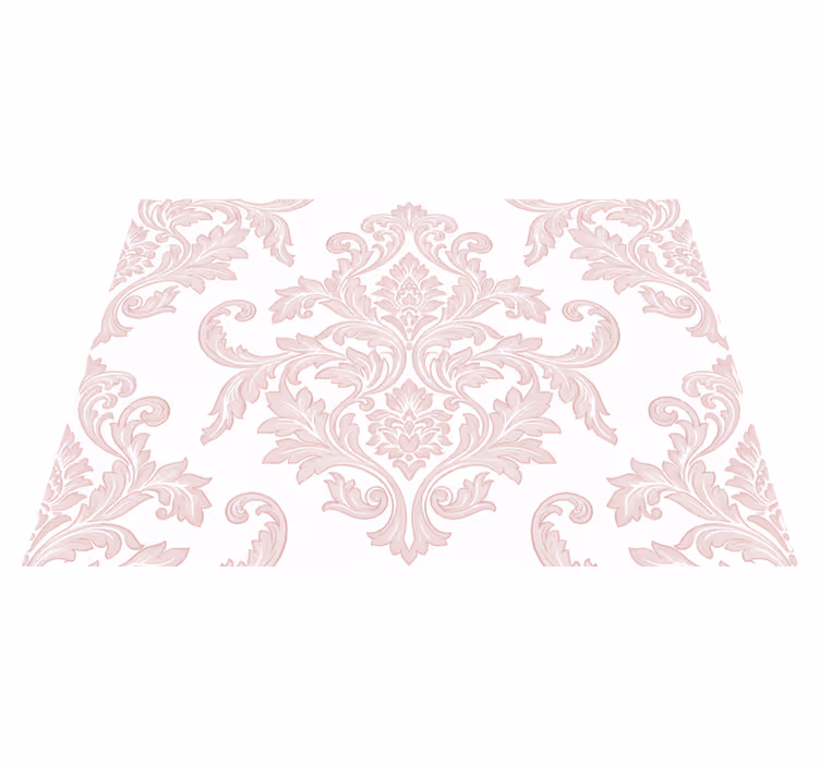 Alfombra vinílica vintage damasco blush - TenVinilo