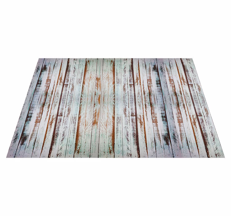 Alfombra vinílica vintage efecto madera desgastada - TenVinilo