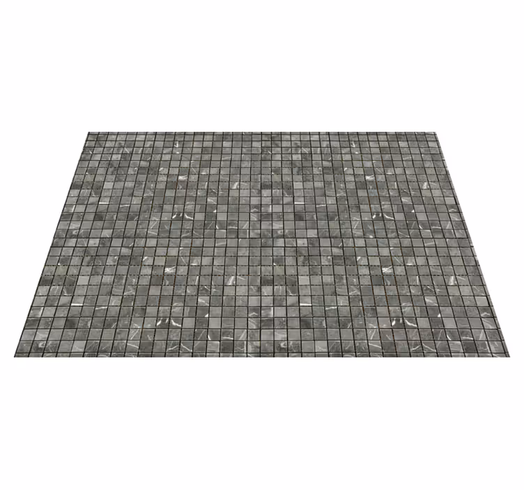 Alfombra vinílica imitación azulejos negros - TenVinilo