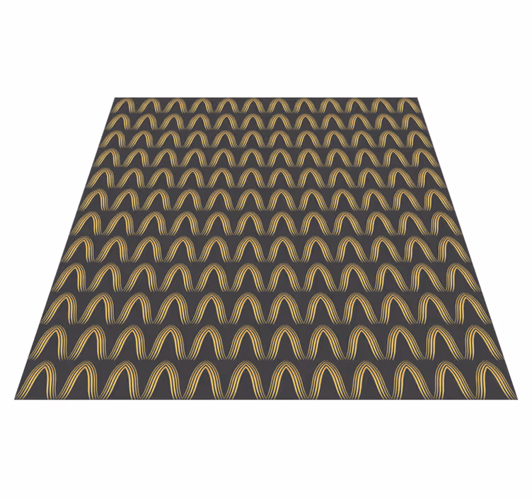 Alfombra vinílica recibidor colores abstractos oro y gris - TenVinilo