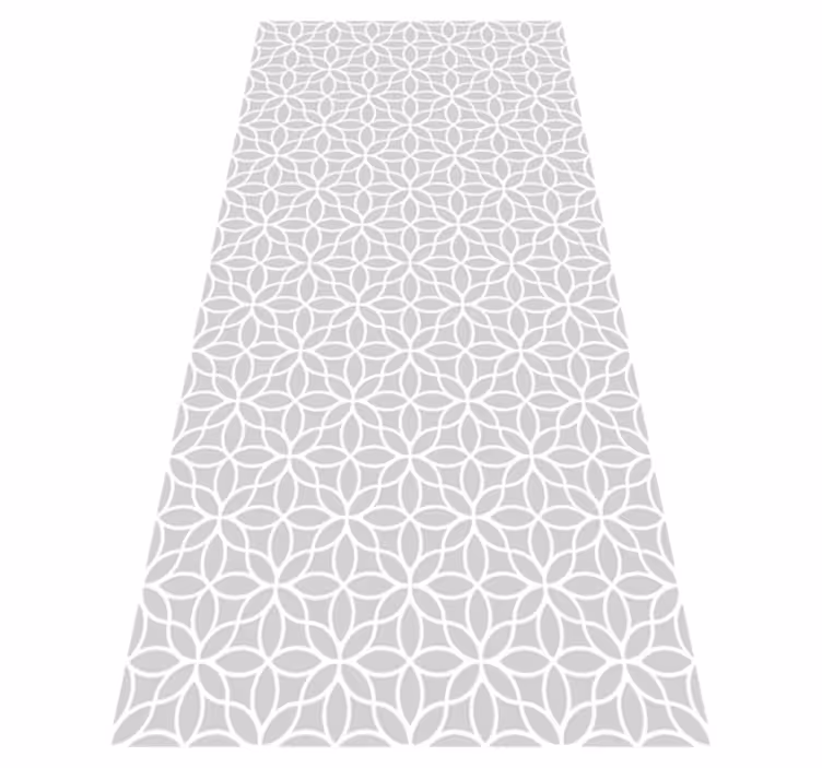 Alfombra vinílica salón patrón moderno gris y blanco - TenVinilo