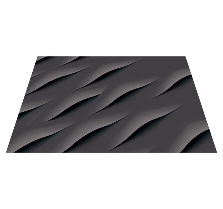 Alfombra vinílica gris patrones de olas grises abstractas - TenVinilo