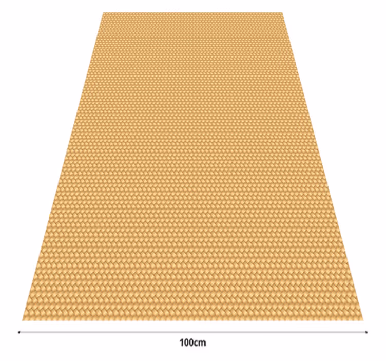 Alfombra vinílica beige textura de mimbre - TenVinilo