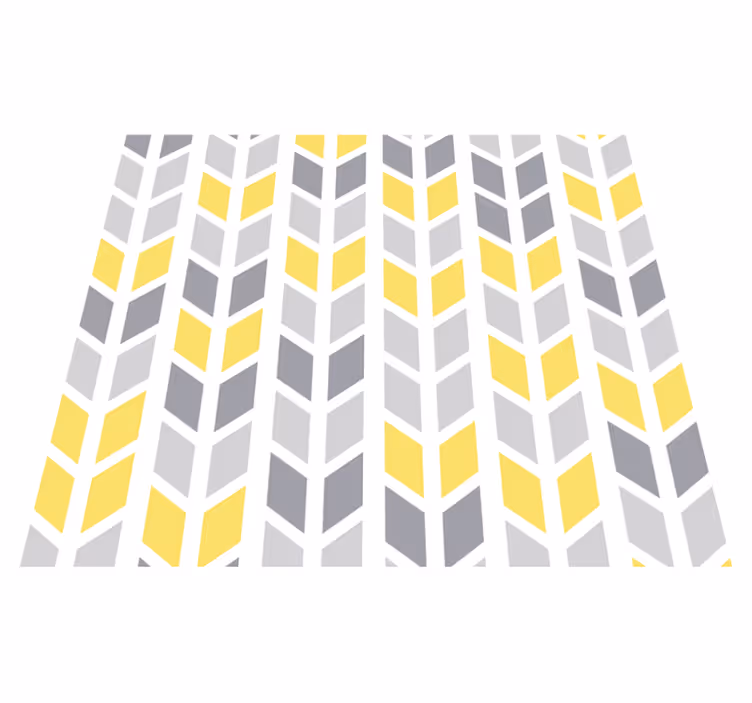 Alfombra vinílica amarilla con diseño gris y amarillo - TenVinilo