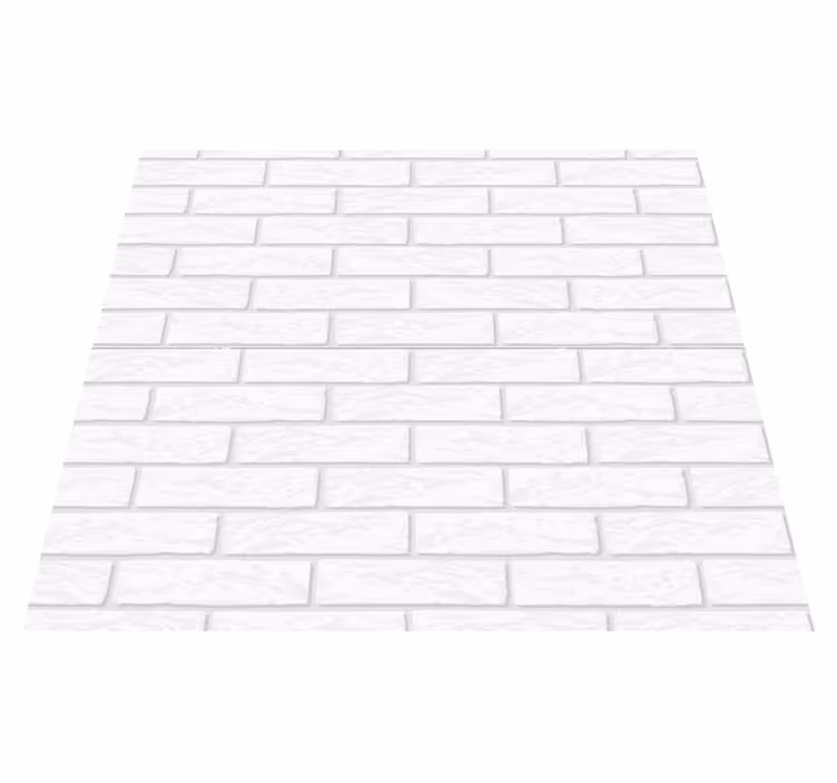 Alfombra vinílica blanca con detalle de ladrillo - TenVinilo