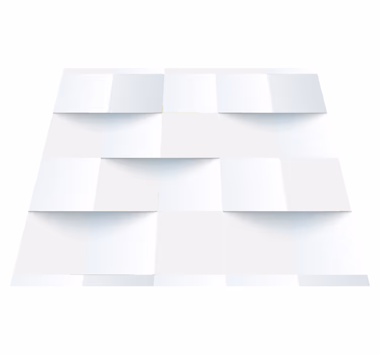 Alfombra vinílica blanca notas adhesivas 3d blancas - TenVinilo