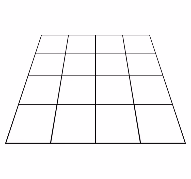 Alfombra vinílica blanca líneas finas en blanco y negro - TenVinilo