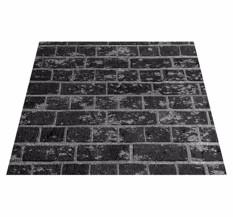 Alfombra vinílica negra efecto ladrillo - TenVinilo