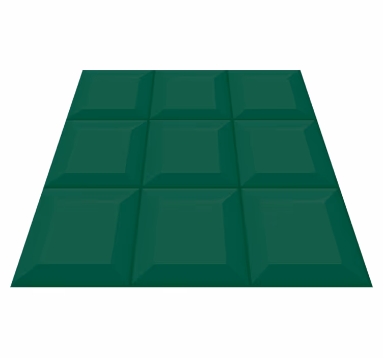 Alfombra vinílica verde etiqueta de azulejo vegetal - TenVinilo