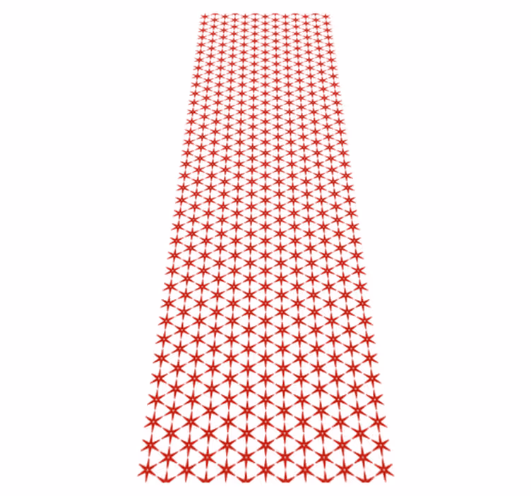Alfombra vinílica roja estrellas rojas de corea - TenVinilo
