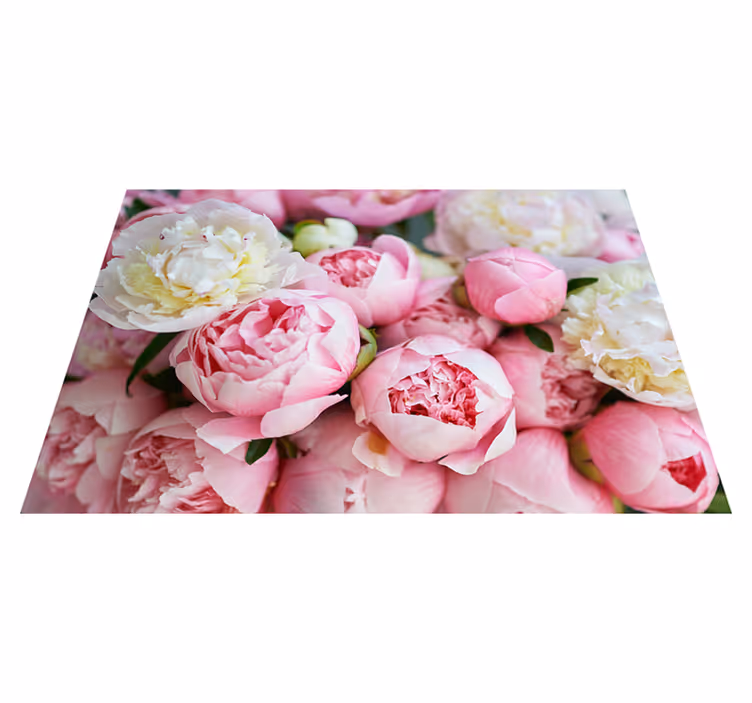 Alfombra vinilo rosa ramo de rosas pink - TenVinilo