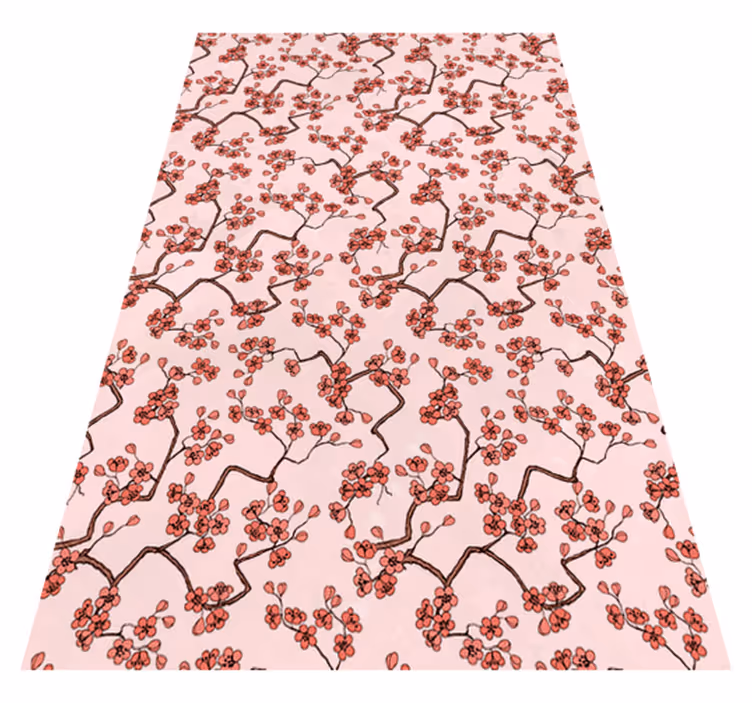 Alfombra vinilo rosa flor de cerezo - TenVinilo