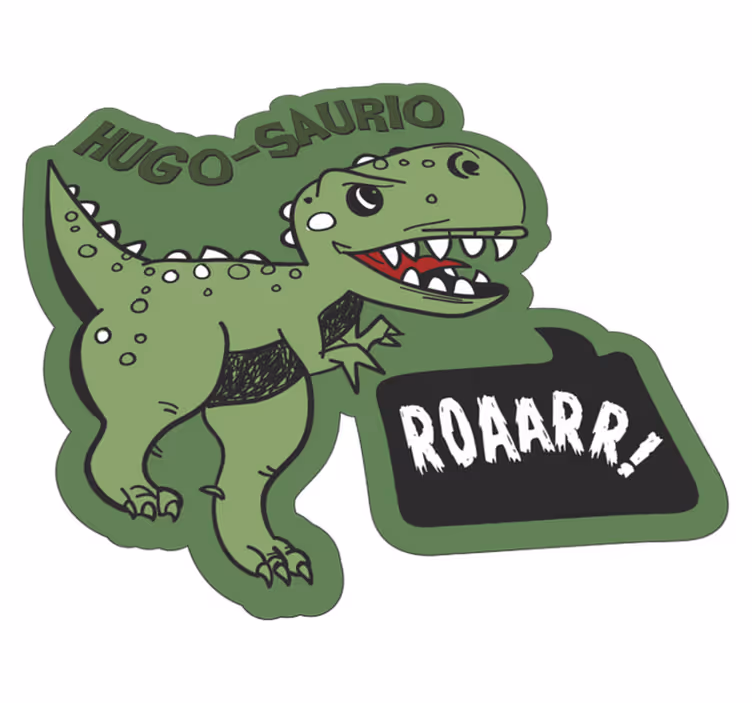 Alfombra vinílica animal dinosaurio con nombre - TenVinilo
