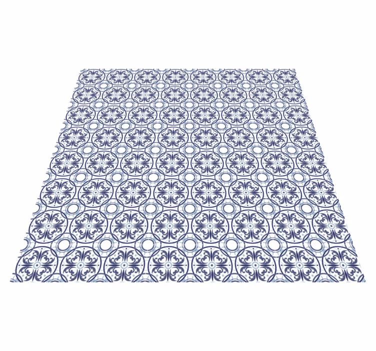 Alfombras de vinilo de azulejos azul - TenVinilo