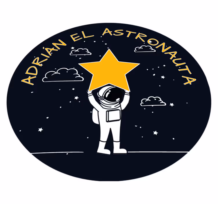 Alfombra vinílica infantil estrellas con nombre - TenVinilo
