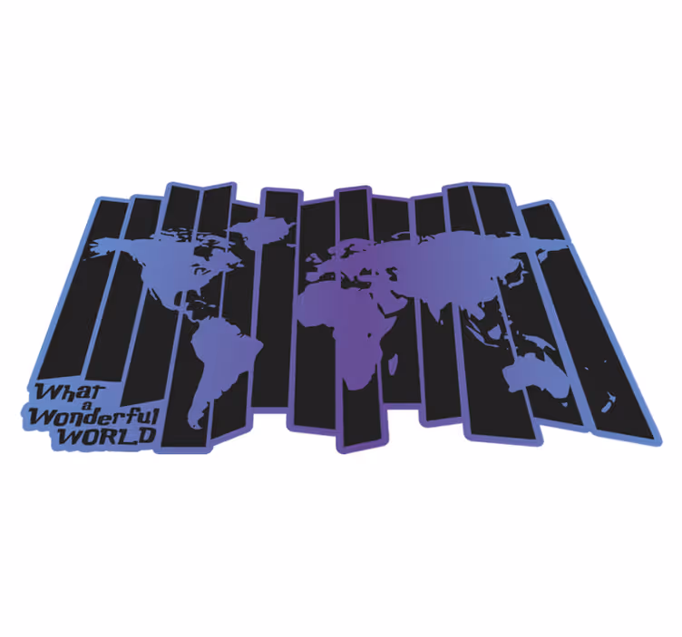 Alfombra vinílica mapamundi wonderfull world - TenVinilo