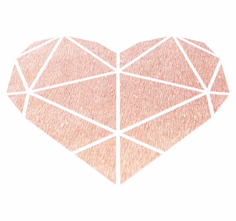 Alfombra vinílica rosa minimalista corazon - TenVinilo