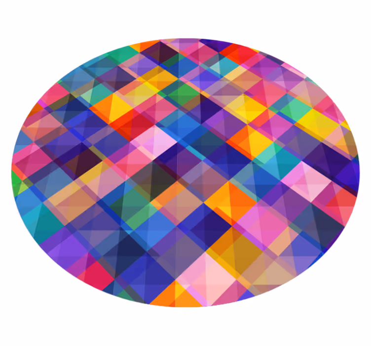 Alfombra vinílica mosaico moderno colorido - TenVinilo