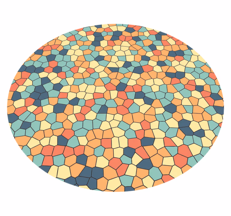Alfombra vinílica mosaico tono pastel - TenVinilo