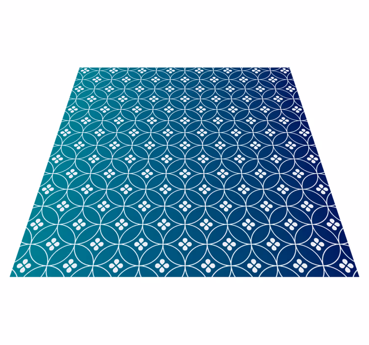 Alfombra vinílica geométrica color azul - TenVinilo