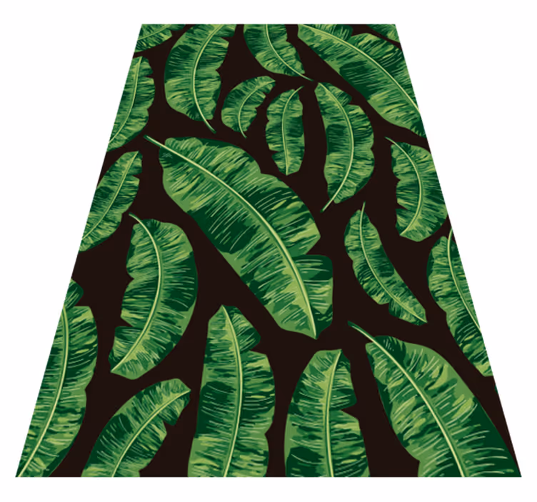 Alfombra de vinilo elegante hojas tropicales - TenVinilo