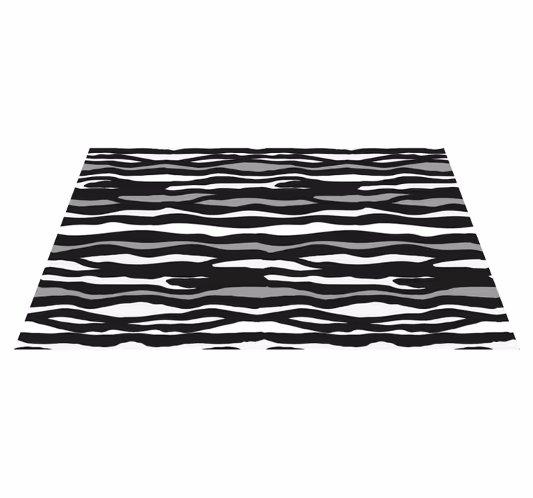 Alfombra vinílica animal print cebra - TenVinilo