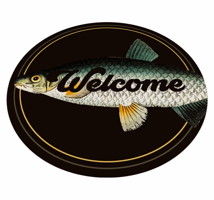 Aflombra vinílica animales entrada de bienvenida para peces - TenVinilo