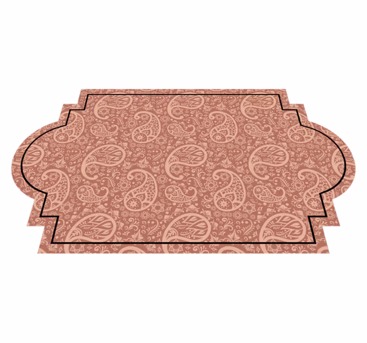 Alfombra vinílica entrada patrón de paisley - TenVinilo
