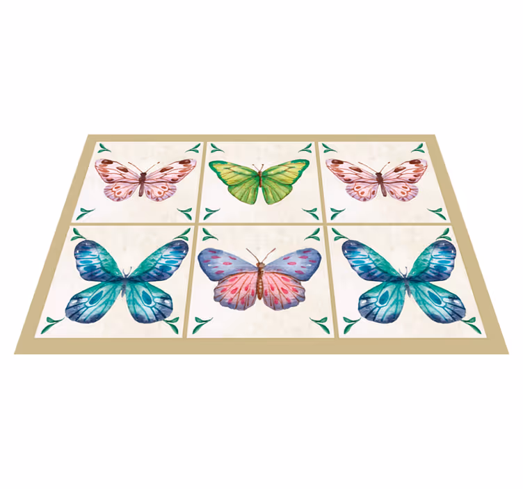 Aflombra vinílica animales ilustración de mariposa - TenVinilo